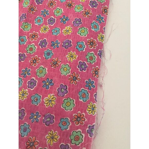 VTG Fabric  Pink Purple Blue Floral white Dot Quilting Sewing Cloth Art Crafts - Picture 5 of 16